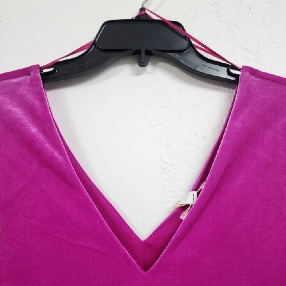 Gianni Bini Long Sleeve  V-Neck Knit Velvet Bodysuit  Size M - Picture 3 of 10